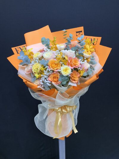 Bó Hoa 20/11 đẹp, tôn vinh ngày Nhà giáo Việt Nam, màu sắc phong phú, thiết kế tinh tế, thể hiện lòng kính trọng và biết ơn.